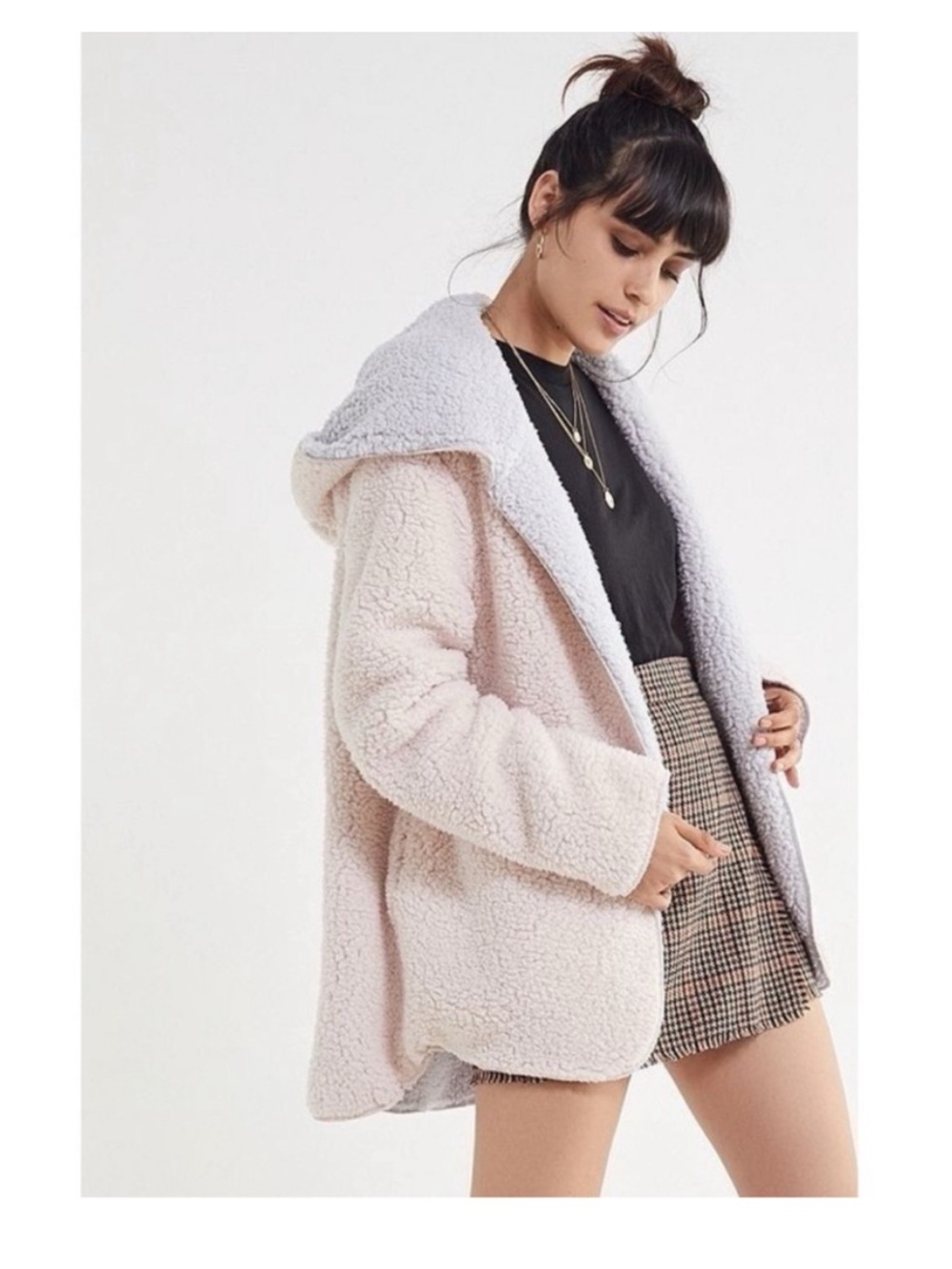 31. UO Carmella Cozy Reversible Teddy Jacket